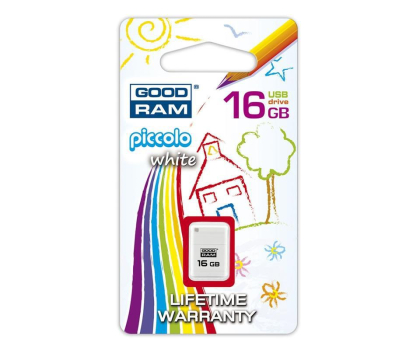 PenDrive GOODRAM 16GB Piccolo zapis 5MB/s odczyt 20MB/s biały